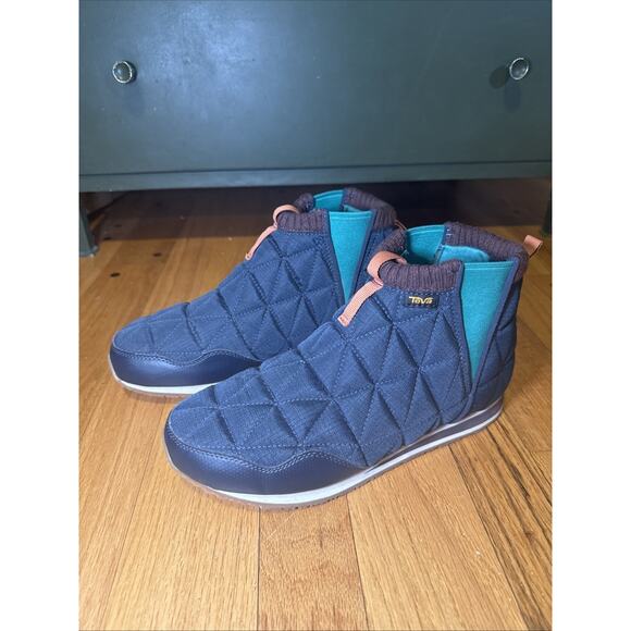Teva ReEMBER Mid Boot Waterproof Boots Women Size 9 Navy - Picture 1 of 9